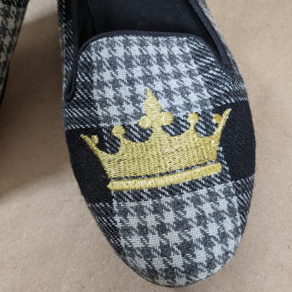 Deesigns by Dee Ocleppo Black & Grey Houndstooth Women's Loafer Flats 8M - Picture 4 of 16